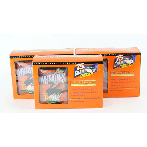 Wheaties Tiger Woods 75 Years Of Champions Gold Signature Card In Box