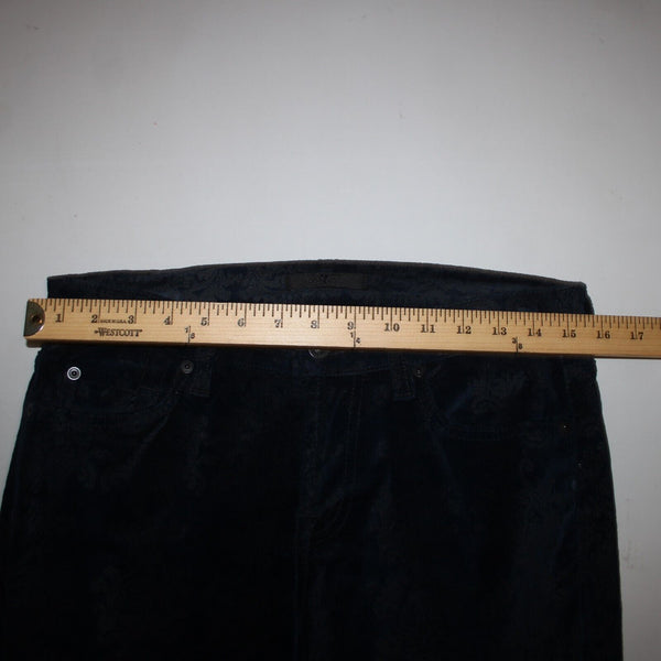 7 For All Mankind Sz 28 x 30 Navy Blue Black Patterned Cotton Spandex Jeans