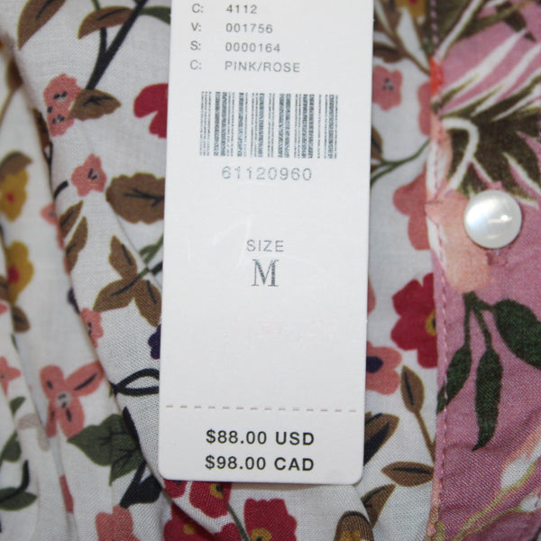 Tiny Top NEW $88 Sz M Pink Green Multi Color Floral 100% Cotton Camisole Top
