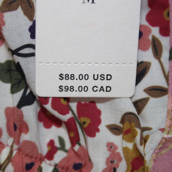 Tiny Top NEW $88 Sz M Pink Green Multi Color Floral 100% Cotton Camisole Top
