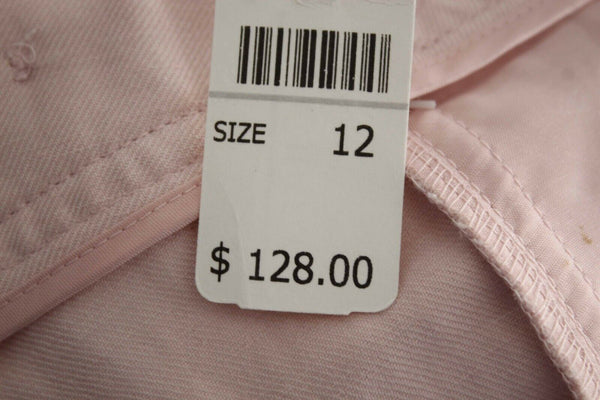 Talbots NEW $128 Sz 12 x 24 Pink Loose Silk Linen Unlined Crop Pant
