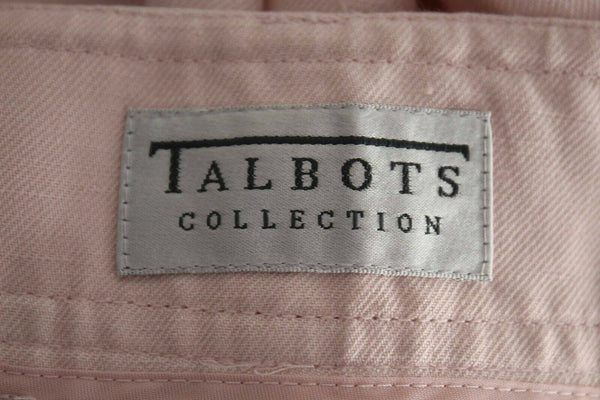Talbots NEW $128 Sz 12 x 24 Pink Loose Silk Linen Unlined Crop Pant