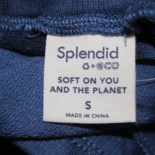 Splendid Aw Pant Sz S x 26 Blue Navy Tie Dye Elastic Waist Recycle Cotton