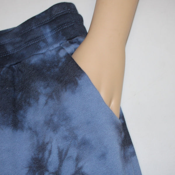 Splendid Aw Pant Sz S x 26 Blue Navy Tie Dye Elastic Waist Recycle Cotton