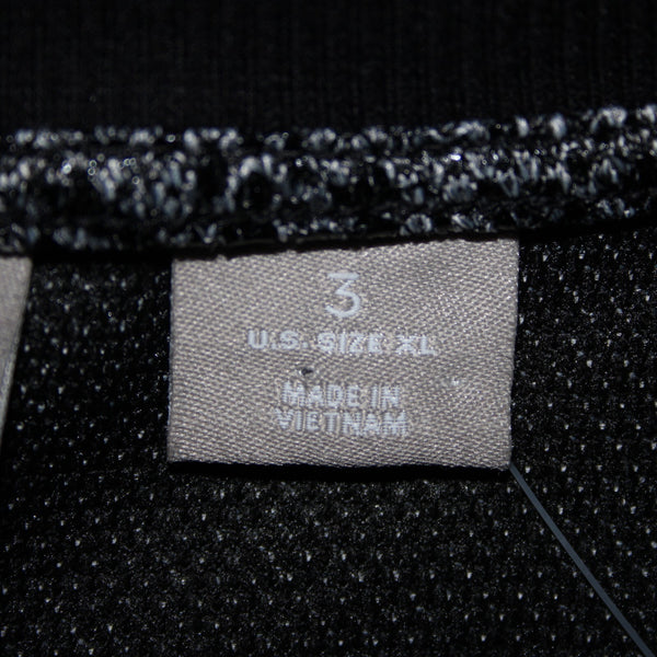 Chicos NEW $60 Jacquard Sz 3 Black White Reptile Knit Poly Rayon Spandex Top
