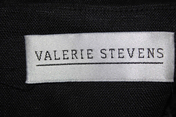 Valerie Stevens Sz 8 Black Side Pocket Straight Linen Skirt