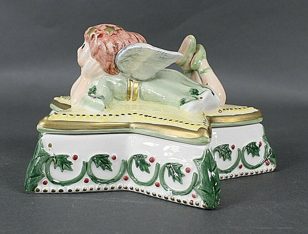 Fitz and Floyd NEW White Multi Moon Beams Star Shaped Lidded Box