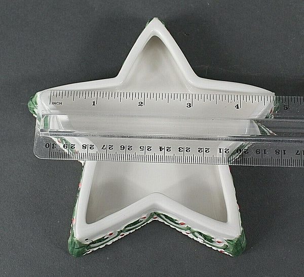 Fitz and Floyd NEW White Multi Moon Beams Star Shaped Lidded Box