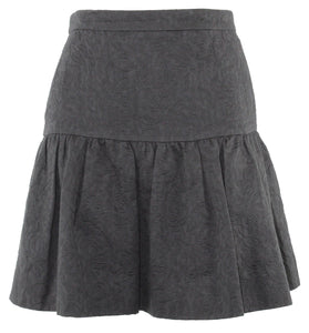 J Crew NEW $79 4 Black Embroidered Cotton Poly Blend Lined Skirt
