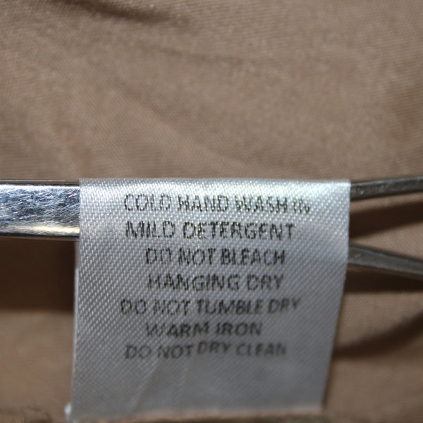 The Closet Top NEW $68 Camel Tan Crop Faux Leather Alginate Rayon Top