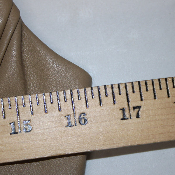 The Closet Top NEW $68 Camel Tan Crop Faux Leather Alginate Rayon Top