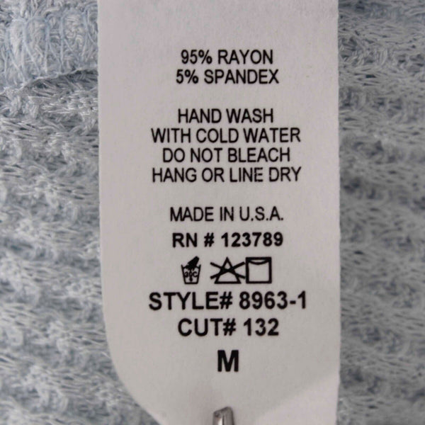 Jolie NEW $30 Sz M Light Blue Soft Waffle Hi Lo Scoop Rayon Blend Knit Top