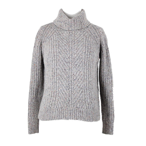Madewell Sz S Gray Multi Color Turtle Neck Long Sleeve Nylon Wool Sweater