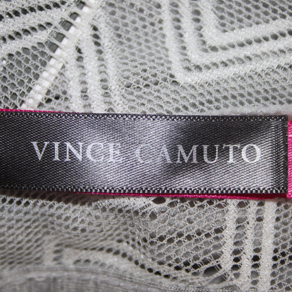 Vince Camuto NEW$48 Stella Chemise Sz L Heather Grey White Rayon Spandex Nightie