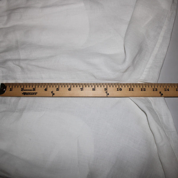 Malcolm Co Sz 6 x 23 White Elastic Waist Wide Leg Linen? Capri Pant