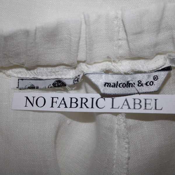Malcolm Co Sz 6 x 23 White Elastic Waist Wide Leg Linen? Capri Pant