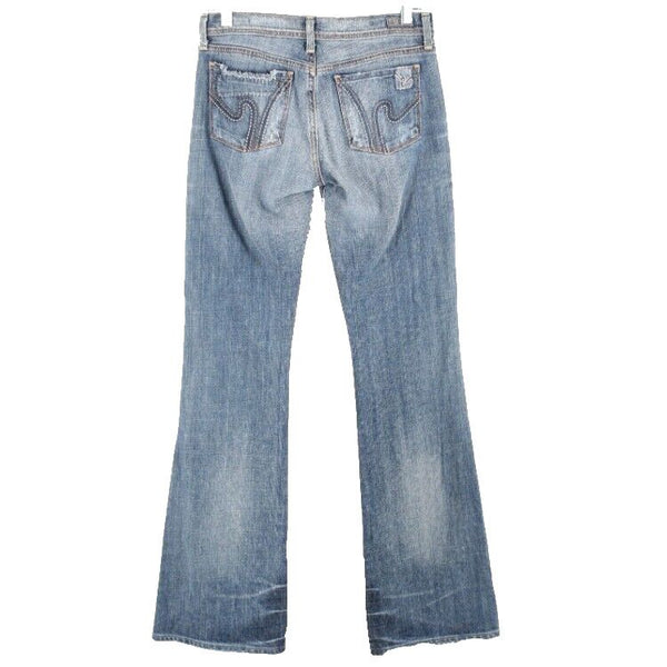 Citizens of Humanity Flare Sz 27 x 33 Blue Denim Cotton Blend Jeans