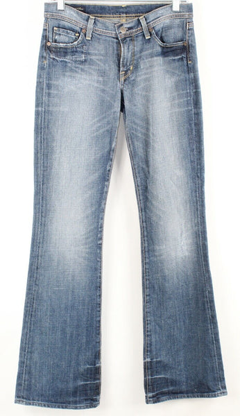 Citizens of Humanity Flare Sz 27 x 33 Blue Denim Cotton Blend Jeans