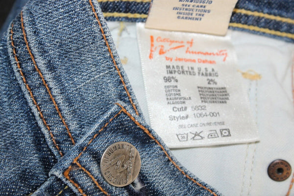 Citizens of Humanity Flare Sz 27 x 33 Blue Denim Cotton Blend Jeans