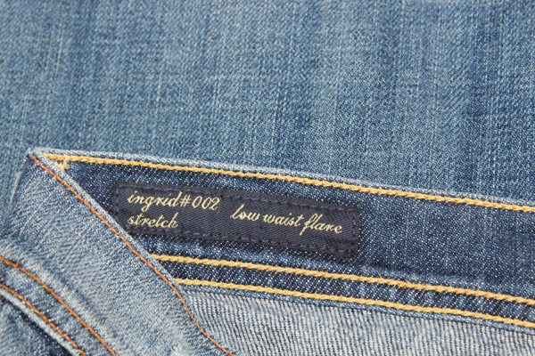 Citizens of Humanity Flare Sz 27 x 33 Blue Denim Cotton Blend Jeans
