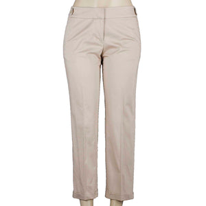 Talbots Signature Sz 2 X 27 Tan Cropped Hook Eye Closure Cotton Spandex Pant