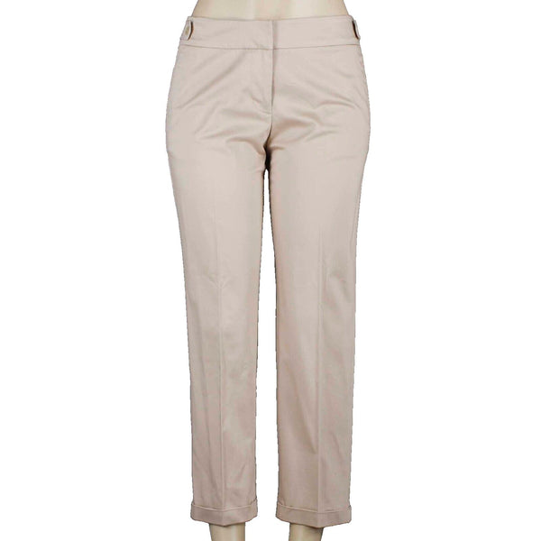 Talbots Signature Sz 2 X 27 Tan Cropped Hook Eye Closure Cotton Spandex Pant