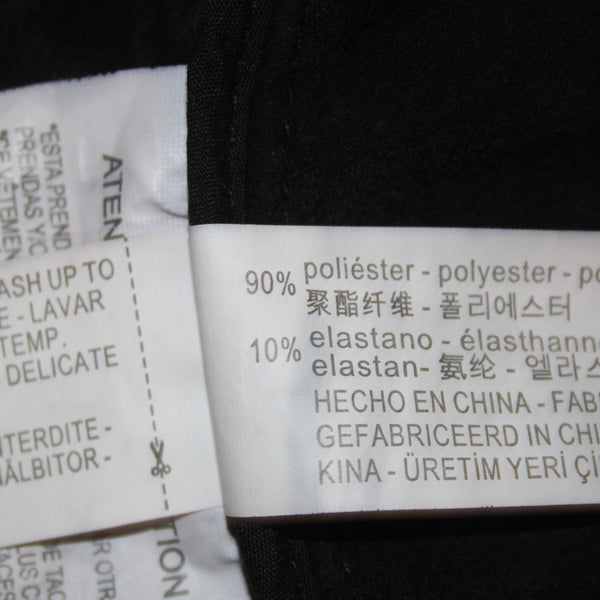 Zara Woman Jacket Sz S Black Collared Zipper Polyester Elastane Moto Jacket