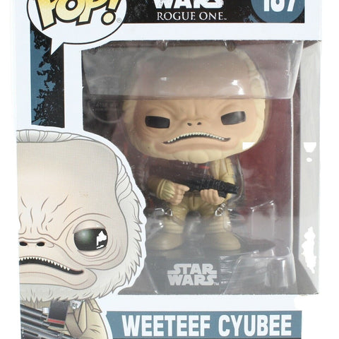 Funko POP Star Wars Rogue One Weeteef Cyubee #187 Vinyl Bobble Head Collectible
