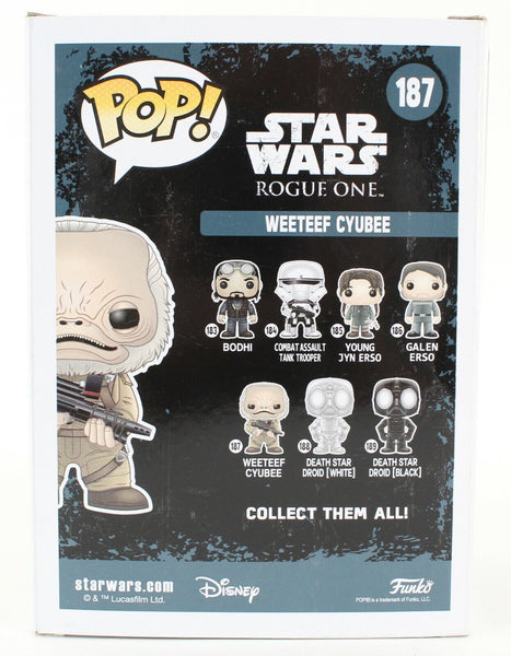 Funko POP Star Wars Rogue One Weeteef Cyubee #187 Vinyl Bobble Head Collectible