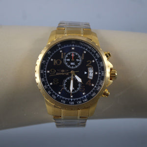 Invicta Specialty Gold Navy Tritnite Night Glow Water Resistant Stainless Watch
