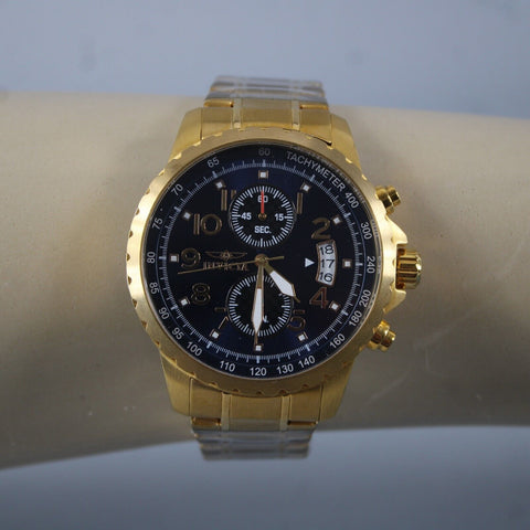 Invicta Specialty Gold Navy Tritnite Night Glow Water Resistant Stainless Watch