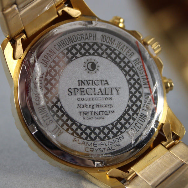 Invicta Specialty Gold Navy Tritnite Night Glow Water Resistant Stainless Watch