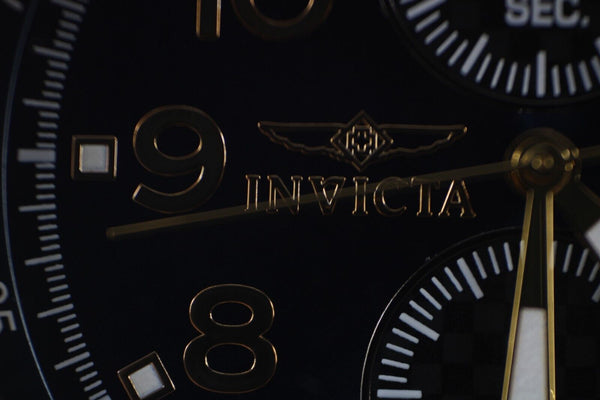 Invicta Specialty Gold Navy Tritnite Night Glow Water Resistant Stainless Watch