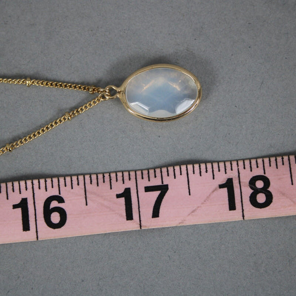 World Market NEW $15 Goldtone Clear Oval 18" Necklace