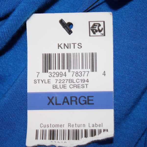 Alfani Top NEW Knits Sz XL Blue Crest Fitted Long Sleeve Rayon Spandex Top