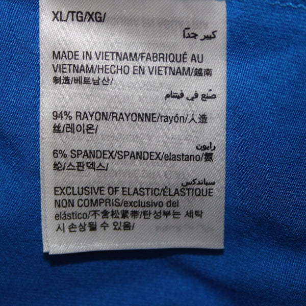 Alfani Top NEW Knits Sz XL Blue Crest Fitted Long Sleeve Rayon Spandex Top