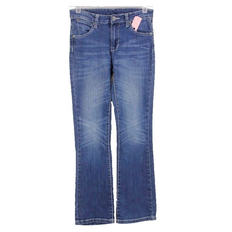 Paper Denim & Cloth Sz 10 Denim White Topstitch Cotton Blend Jeans