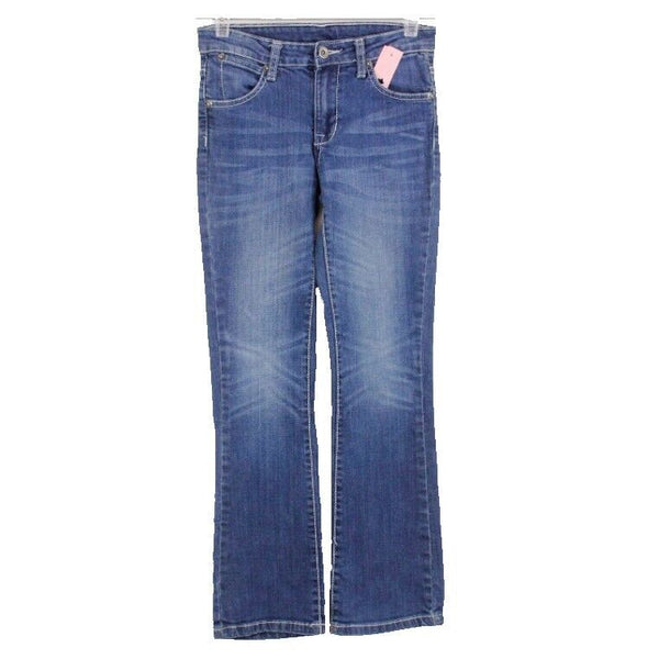 Paper Denim & Cloth Sz 10 Denim White Topstitch Cotton Blend Jeans