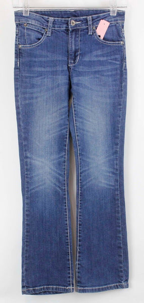 Paper Denim & Cloth Sz 10 Denim White Topstitch Cotton Blend Jeans