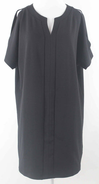 Worthington NEW $60 Sz M Black Cold Shoulder Polyester Blend Dress