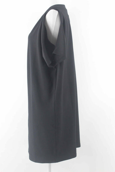 Worthington NEW $60 Sz M Black Cold Shoulder Polyester Blend Dress