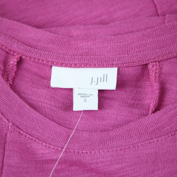 J Jill NEW $79 Sz S Dragonfruit Pink Flowy Pockets Tank Cotton Rayon Dress