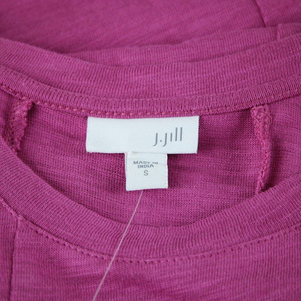 J Jill NEW $79 Sz S Dragonfruit Pink Flowy Pockets Tank Cotton Rayon Dress