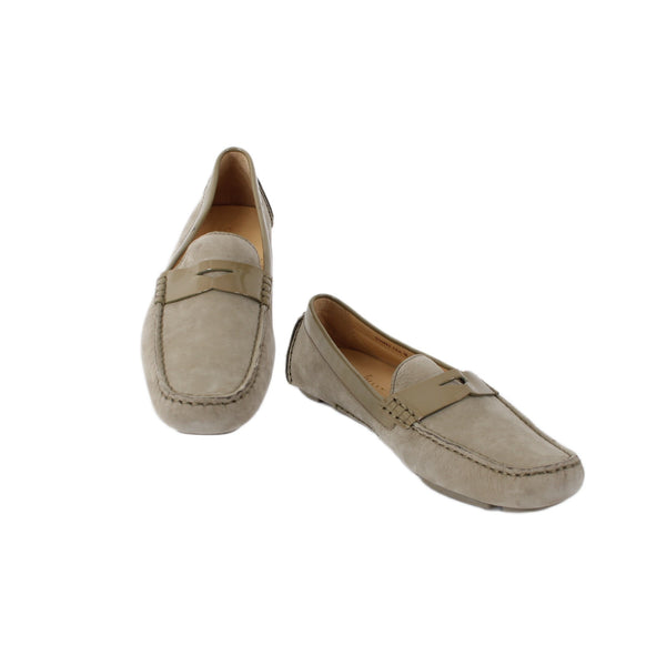 Cole Haan Flats Sz 7 AA Moss Green Slip On Leather Suede Flats