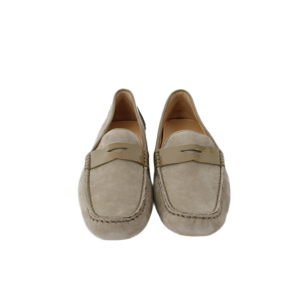 Cole Haan Flats Sz 7 AA Moss Green Slip On Leather Suede Flats