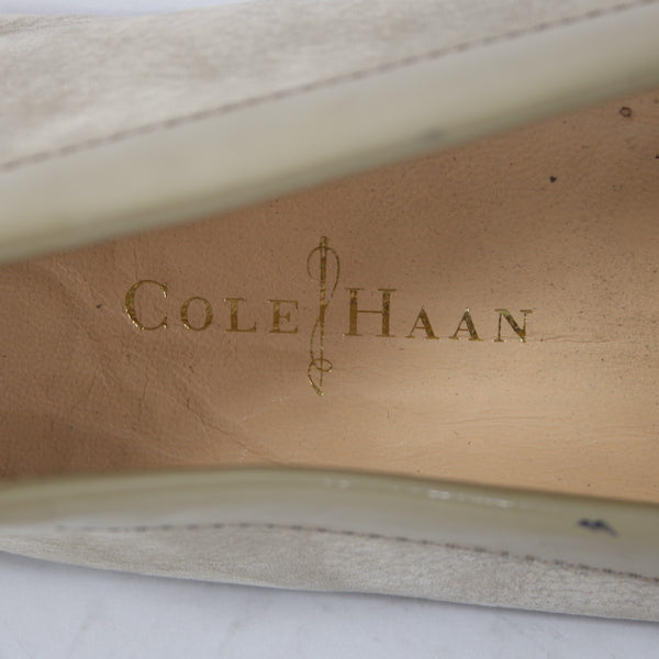 Cole Haan Flats Sz 7 AA Moss Green Slip On Leather Suede Flats