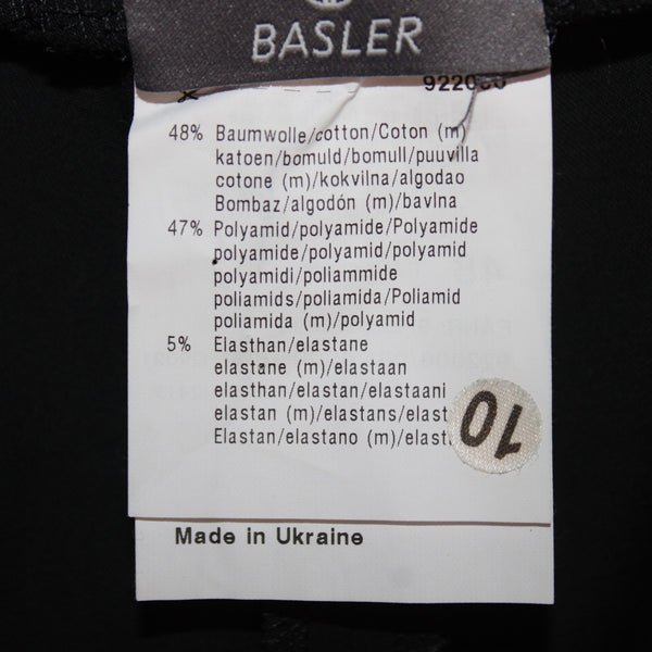 Basler Pant NEW $295 Sz 48 x 28 Black Pull On Ankle Cotton Polyamide Pant