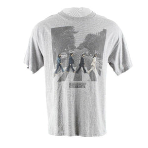 Apple The Beatles Sz XL Gray Blue Multi Cotton Blend Tee T Shirt