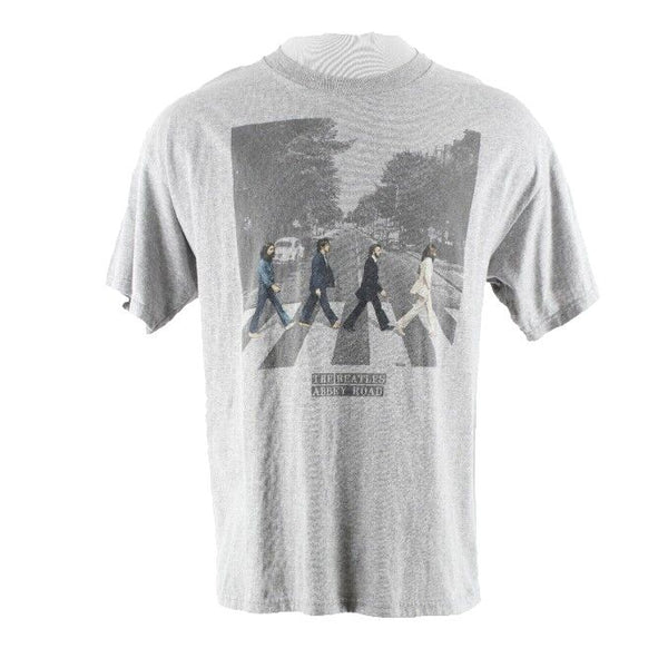 Apple The Beatles Sz XL Gray Blue Multi Cotton Blend Tee T Shirt