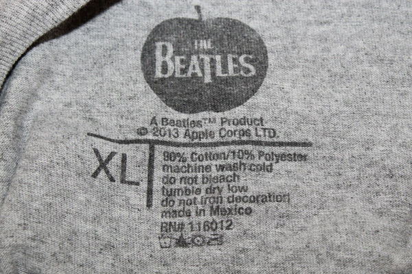 Apple The Beatles Sz XL Gray Blue Multi Cotton Blend Tee T Shirt
